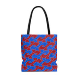 Red & Blue Cat Tote Bag