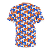 Orange Blue White Camo Dog Shirt