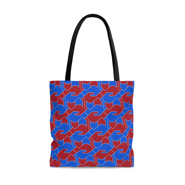 Red & Blue Cat Tote Bag