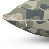 Dog Pattern Polyester Square Pillow (Camo 1)