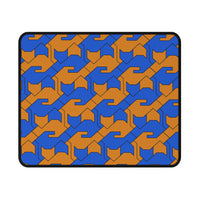 Orange-Blue Cat Mouse Pad