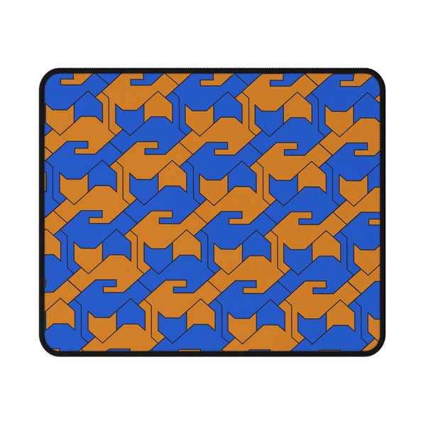 Orange-Blue Cat Mouse Pad