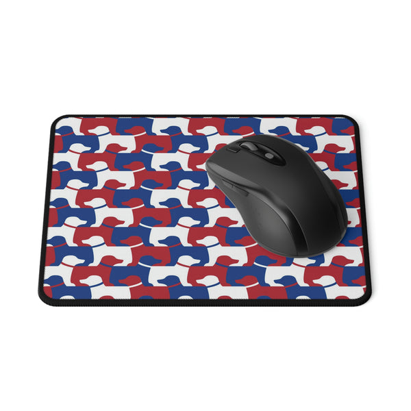 Red-White-Blue Dog Mouse Pad