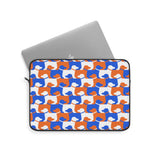 Dog Pattern Laptop Sleeve (orange-blue-white)
