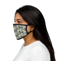 Forest Camo Dog Pattern Mixed-Fabric Face Mask
