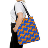 Orange Blue Cat Tote Bag