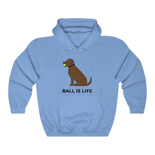 Ball is Life Unisex Hooded Sweatshirt (multicolors) - Chocolate Dog